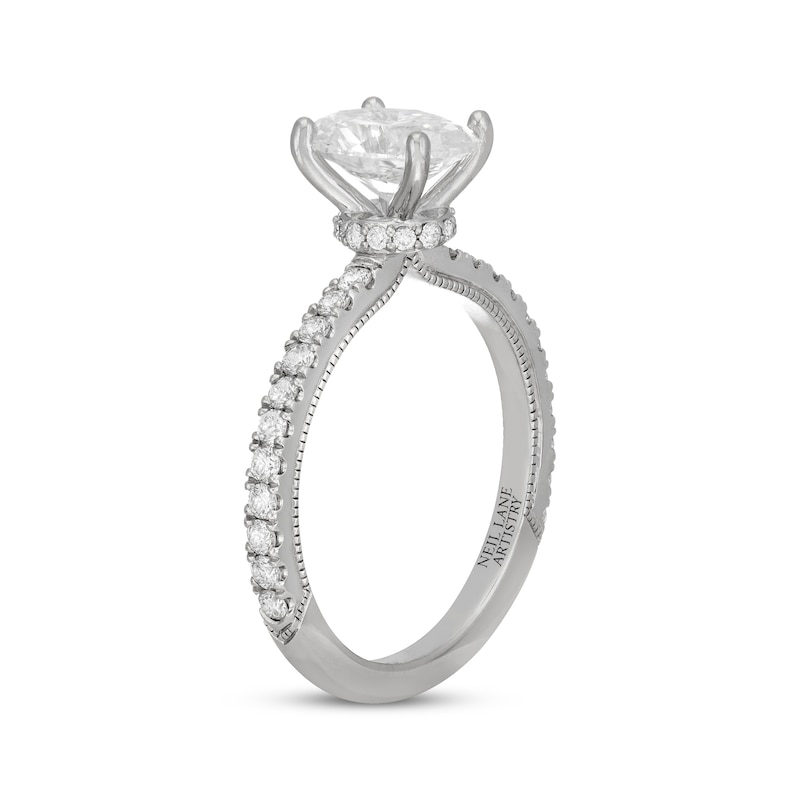 Main Image 2 of Neil Lane Artistry Oval-Cut Lab-Grown Diamond Engagement Ring 2 ct tw 14K White Gold