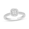 Thumbnail Image 1 of Hallmark Diamonds One Love Framed Quad Ring 1/3 ct tw Sterling SIlver