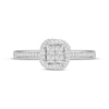 Thumbnail Image 4 of Hallmark Diamonds One Love Framed Quad Ring 1/3 ct tw Sterling SIlver