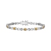 Thumbnail Image 1 of Citrine & White Lab-Created Sapphire Infinity Bracelet Sterling Silver 7.25"