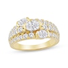 Thumbnail Image 0 of Lab-Created Diamonds by KAY Oval-Cut Three-Stone Anniversary Ring 2 ct tw 14K Yellow Gold