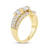 Thumbnail Image 2 of Now + Forever Lab-Grown Diamonds Oval-Cut Three-Stone Anniversary Ring 2 ct tw 14K Yellow Gold