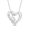 Thumbnail Image 3 of Diamond Looping Heart Necklace 1/10 ct tw Sterling Silver 18"