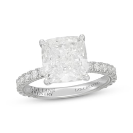 Neil Lane Artistry Cushion-Cut Lab-Grown Diamond Engagement Ring 5-5/8 ct tw 14K White Gold