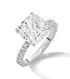 Neil Lane Artistry Cushion-Cut Lab-Grown Diamond Engagement Ring 5-5/8 ct tw 14K White Gold