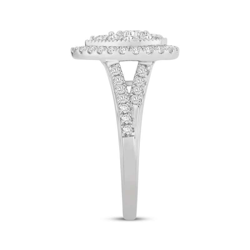 Main Image 2 of Now + Forever Multi-Diamond Pear-Shaped Halo Engagement Ring 1 ct tw 10K White Gold