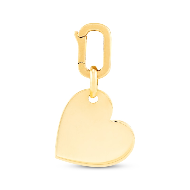 Main Image 1 of Charmed Memories Tilted Heart Charm 10K Yellow Gold