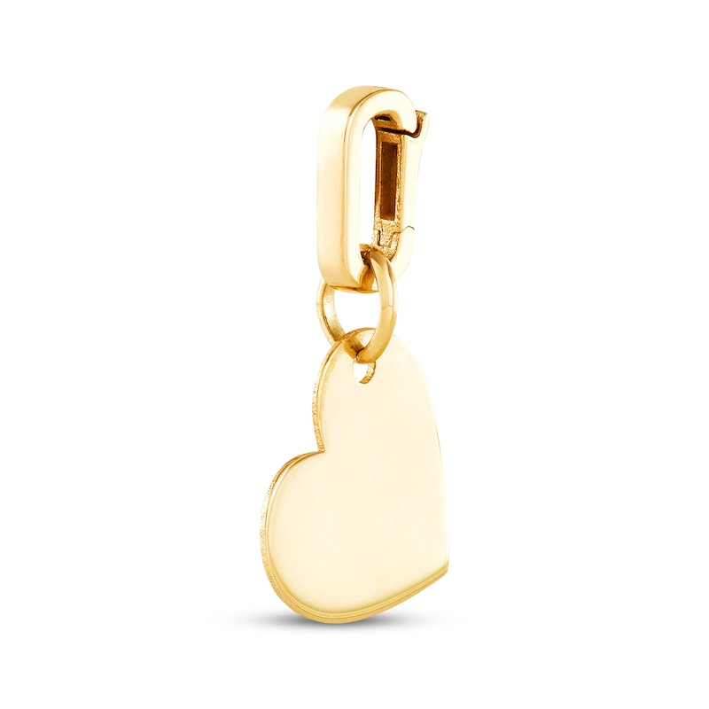 Main Image 4 of Charmed Memories Tilted Heart Charm 10K Yellow Gold