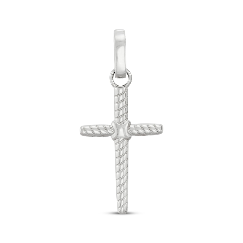 Main Image 1 of Charmed Memories Rope-Textured Cross Charm Sterling Silver