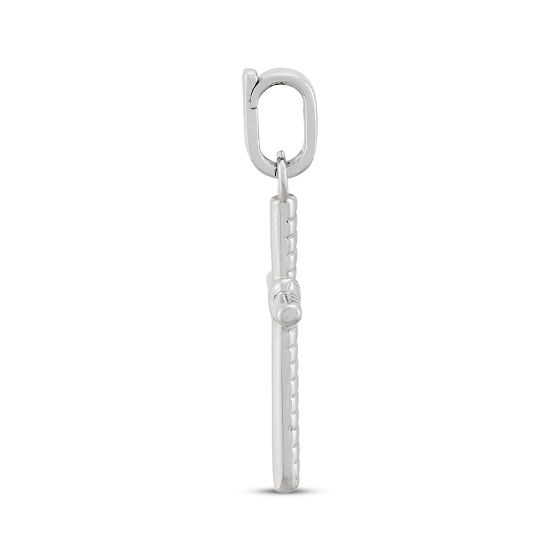 Main Image 3 of Charmed Memories Rope-Textured Cross Charm Sterling Silver