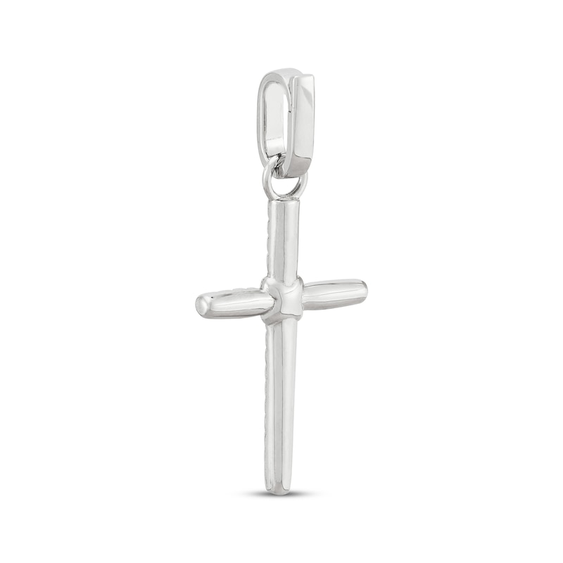 Main Image 4 of Charmed Memories Rope-Textured Cross Charm Sterling Silver