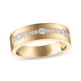 Now + Forever Men's Diamond Wedding Band 3/8 ct tw 14K Yellow Gold