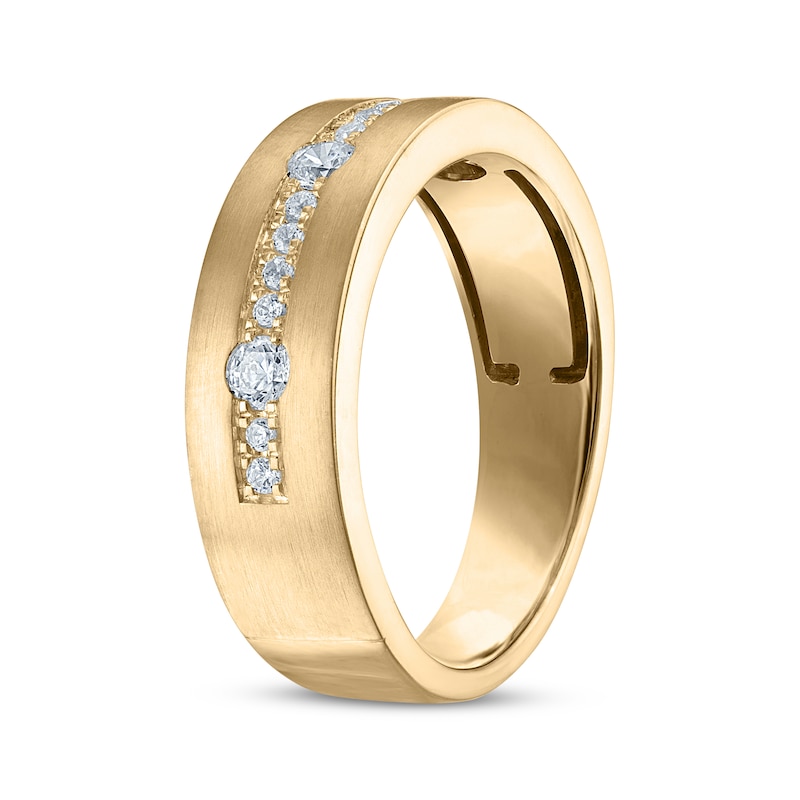 Main Image 2 of Now + Forever Men's Diamond Wedding Band 3/8 ct tw 14K Yellow Gold