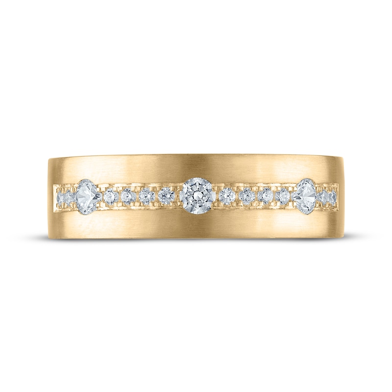 Main Image 3 of Now + Forever Men's Diamond Wedding Band 3/8 ct tw 14K Yellow Gold
