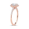 Thumbnail Image 2 of Now + Forever Lab-Grown Diamonds Oval-Cut Halo Engagement Ring 1-1/2 ct tw 14K Rose Gold