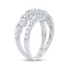 Thumbnail Image 2 of Emerald, Oval, Pear & Round-Cut Diamond Bypass Ring 1-1/2 ct tw 14K White Gold