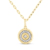Thumbnail Image 1 of STUDIO BY KAY Diamond Medallion Necklace 1/10 ct tw 10K Yellow Gold 18&quot;