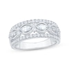 Thumbnail Image 1 of Now + Forever Marquise & Round-Cut Diamond Three-Row Anniversary Band 7/8 ct tw 14K White Gold