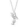 Thumbnail Image 1 of Diamond Butterflies Necklace 1/15 ct tw Sterling Silver 18&quot;