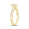 Thumbnail Image 2 of Now + Forever Lab-Grown Diamonds Marquise-Cut Halo Engagement Ring 1/2 ct tw 14K Yellow Gold
