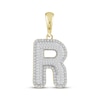 Thumbnail Image 1 of Diamond Puff Letter R Initial Charm 1/3 ct tw 10K Yellow Gold