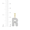 Thumbnail Image 3 of Diamond Puff Letter R Initial Charm 1/3 ct tw 10K Yellow Gold