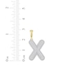 Thumbnail Image 3 of Diamond Puff Letter X Initial Charm 1/3 ct tw 10K Yellow Gold