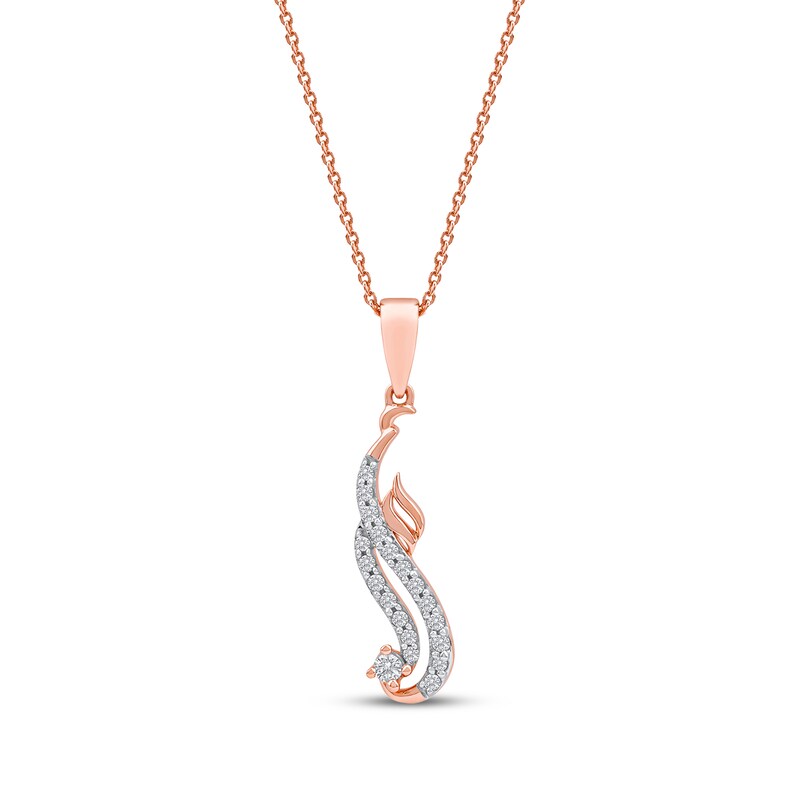 Main Image 1 of Diamond Arabic &quot;Mom&quot; Necklace 1/6 ct tw 10K Rose Gold 18&quot;