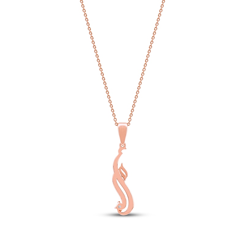 Main Image 3 of Diamond Arabic &quot;Mom&quot; Necklace 1/6 ct tw 10K Rose Gold 18&quot;