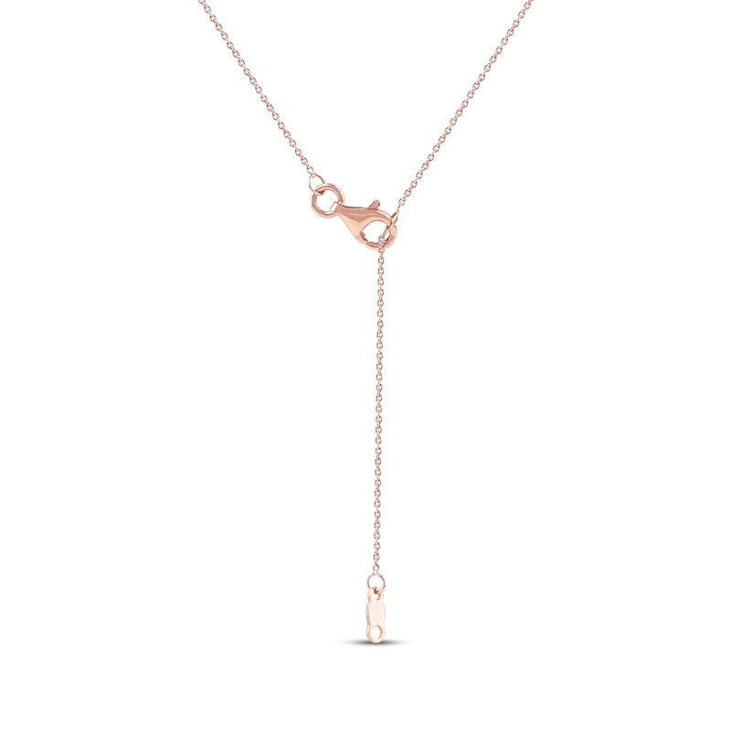 Main Image 4 of Diamond Arabic &quot;Mom&quot; Necklace 1/6 ct tw 10K Rose Gold 18&quot;