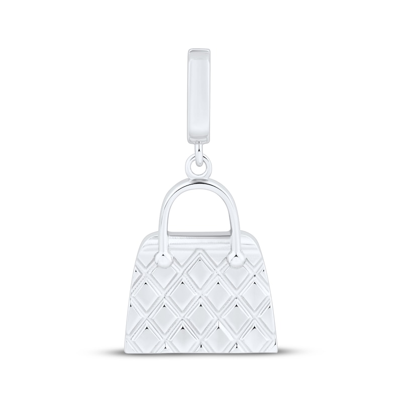 Main Image 1 of Charmed Memories Patterned Purse Charm Sterling Silver