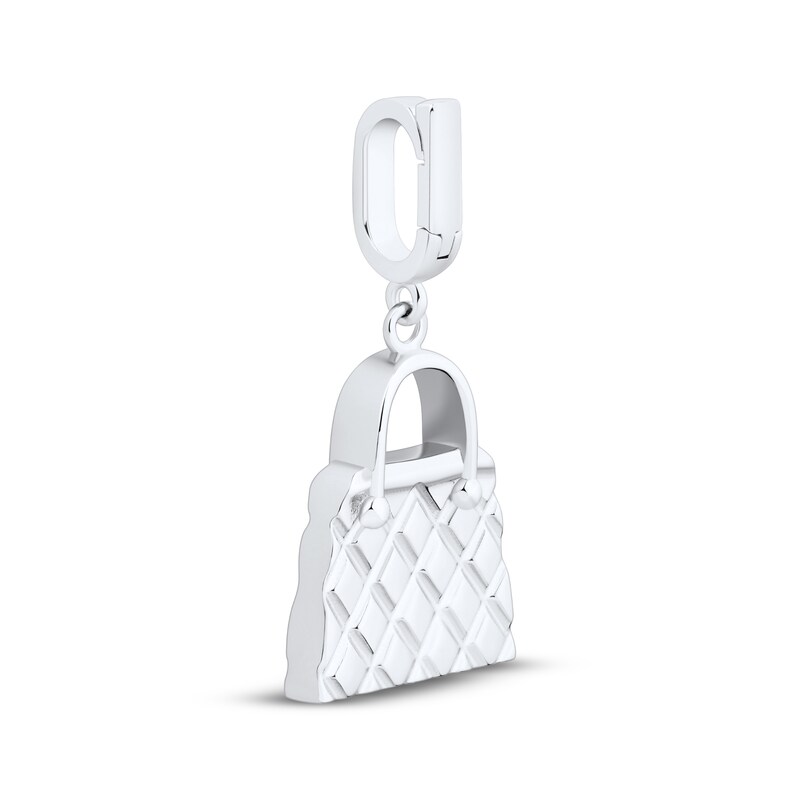 Main Image 3 of Charmed Memories Patterned Purse Charm Sterling Silver