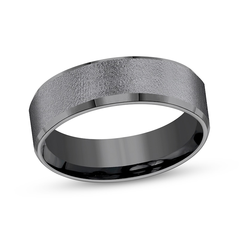 Main Image 1 of Now + Forever Men's Textured Wedding Band Tantalum 7mm