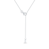 Thumbnail Image 4 of Diamond Openwork Circle Necklace 1/8 ct tw 10K White Gold 18"