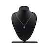 Thumbnail Image 6 of Diamond Openwork Circle Necklace 1/8 ct tw 10K White Gold 18"