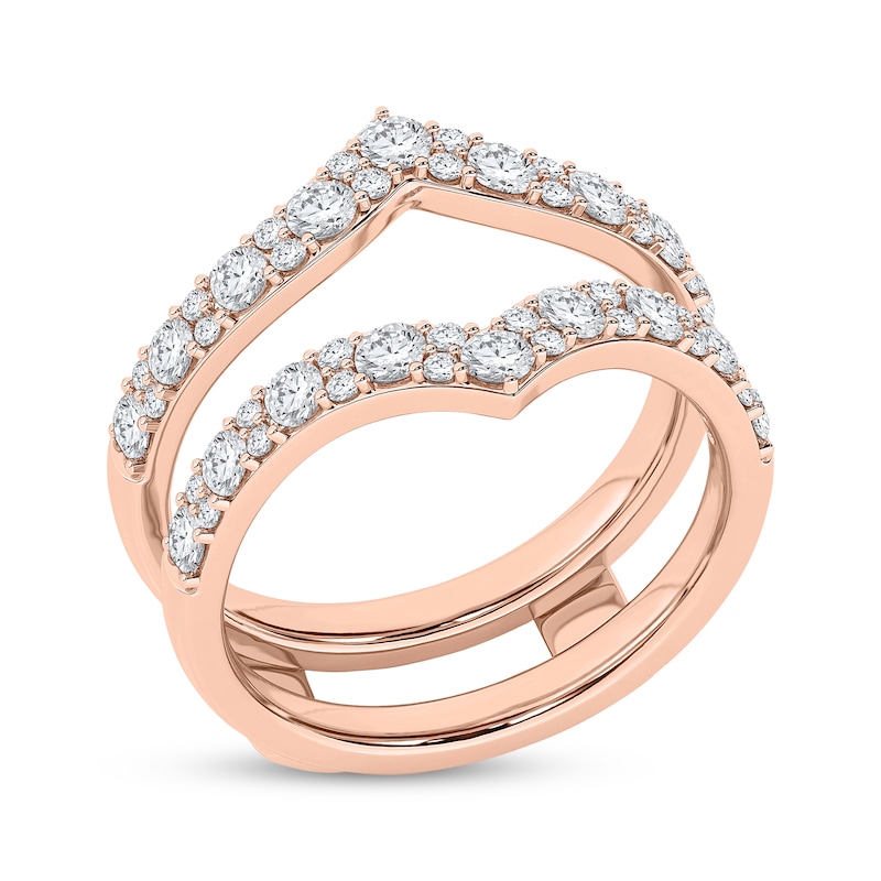 Main Image 2 of Now + Forever Diamond Chevron Enhancer Ring 1 ct tw 14K Rose Gold