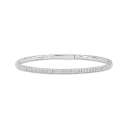 Diamond Flex Bangle Bracelet 3/4 ct tw 10K White Gold 7"
