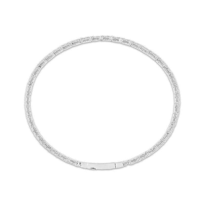 Main Image 2 of Diamond Flex Bangle Bracelet 3/4 ct tw 10K White Gold 7&quot;