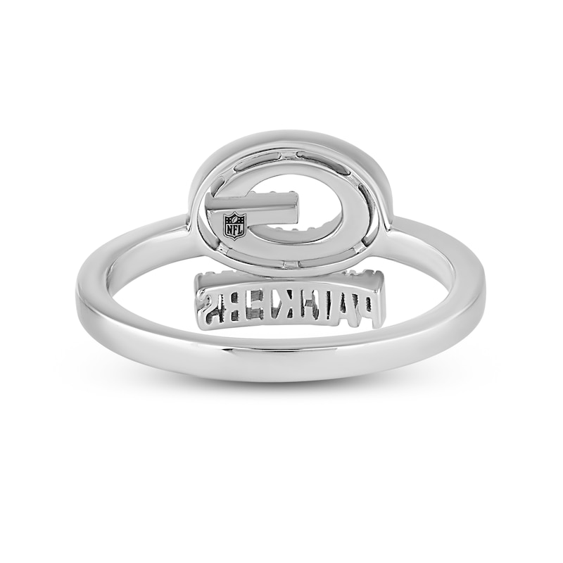 Main Image 3 of True Fans Green Bay Packers 1/15 ct tw Diamond Ring Sterling Silver