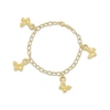 Thumbnail Image 2 of Puff Butterfly Charm Bracelet Hollow 14K Yellow Gold 7.5"