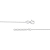 Thumbnail Image 3 of Diamond Heart Outline Station Anklet 1/8 ct tw 10K White Gold 10"