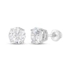 Thumbnail Image 1 of Round-Cut Lab-Grown Diamond Solitaire Stud Earrings 2 ct tw 14K White Gold (F/SI2)