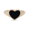 Thumbnail Image 3 of Heart-Shaped Black Onyx Signet Ring 10K Yellow Gold