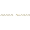 Thumbnail Image 2 of Heart-Shaped Lab-Created Ruby & Heart-Shaped Link Bracelet 10K Yellow Gold 7.25"