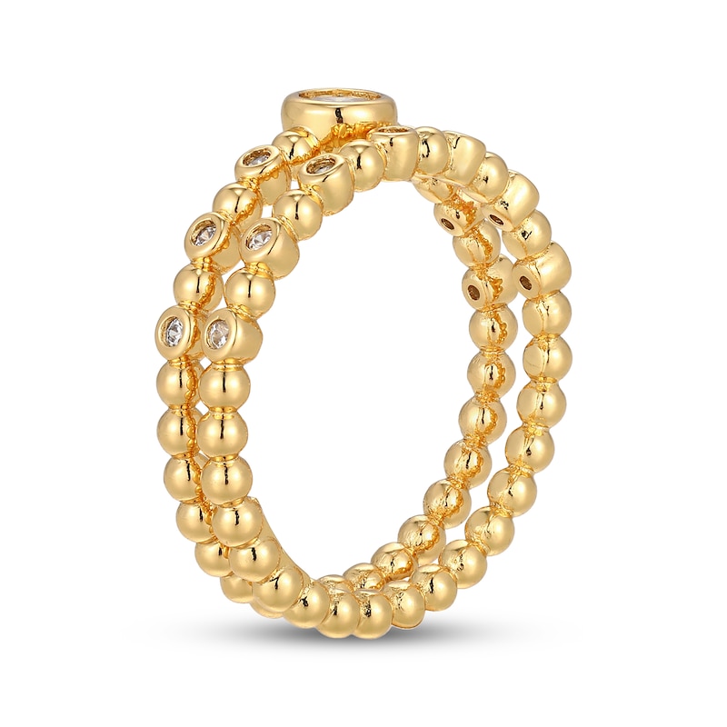 Main Image 2 of KAY x Rocksbox Lab-Grown Diamond Beaded Ring Set 1/4 ct tw 24K Yellow Gold Vermeil Sterling Silver