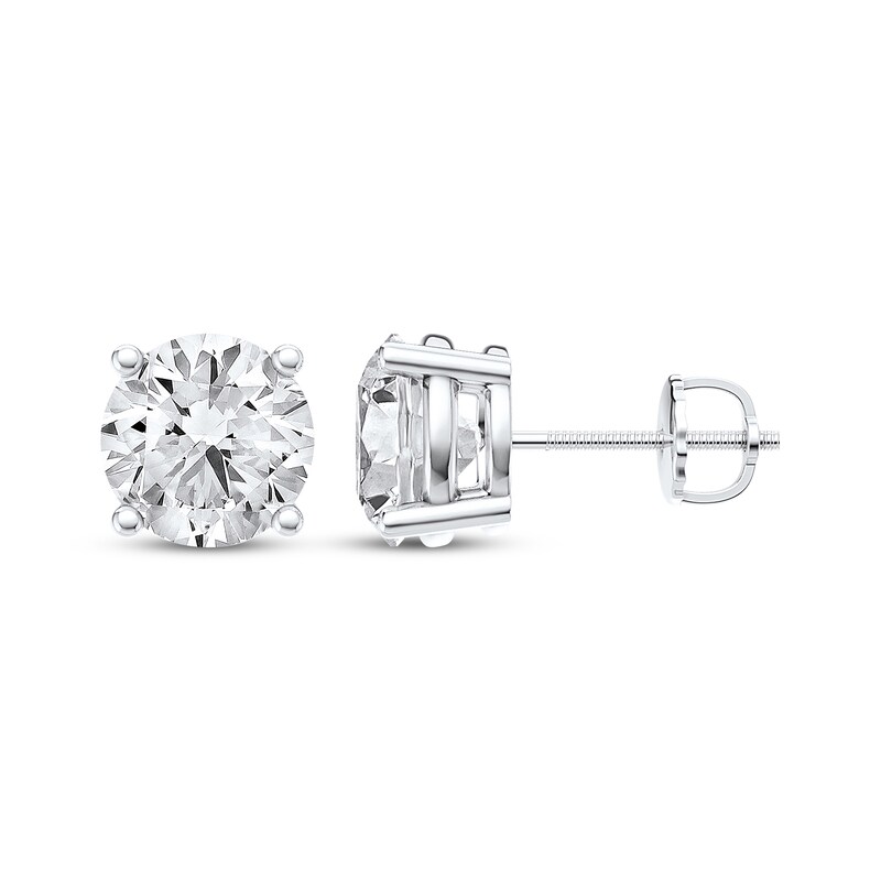 Main Image 3 of KAY Lab-Grown Diamond Solitaire Stud Earrings 5 ct tw 14K White Gold (F/VS2)