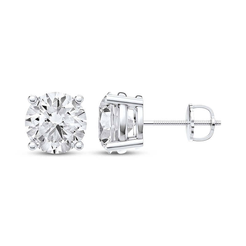 Main Image 3 of KAY Lab-Grown Diamond Solitaire Stud Earrings 6 ct tw 14K White Gold (F/VS2)