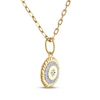 Thumbnail Image 2 of STUDIO BY KAY Diamond Star Medallion Necklace 1/10 ct tw 24K Yellow Gold Vermeil Sterling Silver 18"