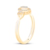 Thumbnail Image 2 of KAY LAB-Grown Diamonds Multi-Stone Oval Halo Promise Ring 1/5 ct tw 10K Yellow Gold