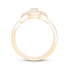 Thumbnail Image 3 of KAY LAB-Grown Diamonds Multi-Stone Oval Halo Promise Ring 1/5 ct tw 10K Yellow Gold